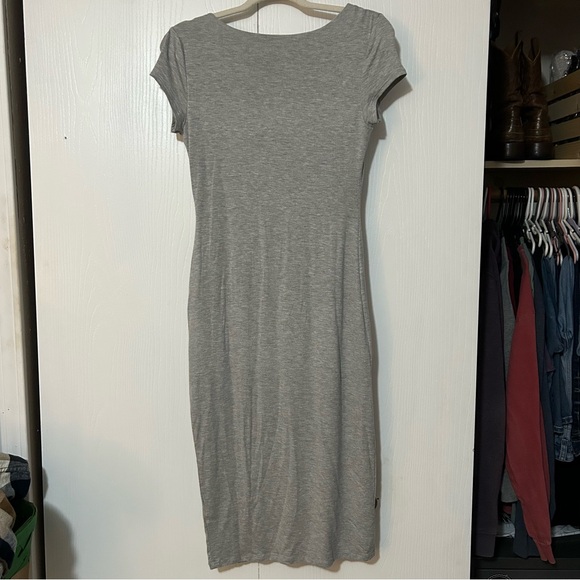 See You Monday Heather Gray Midi Dress - Picture 4 of 4